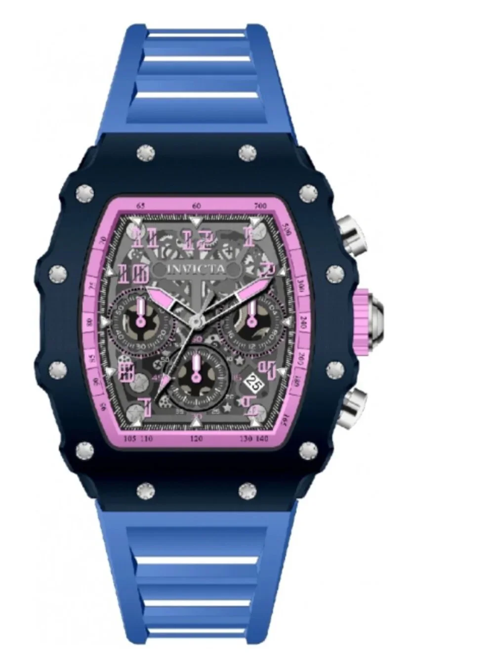 Invicta Racing Valxor 40mm Blue & Pink Quartz Chronograph Watch | New with Box &